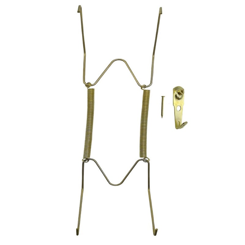 Xinlinke Plate Hangers for The Wall 8 inch Decorative Dish Display Tray Holder with Installation Hooks 5 Pack - Image 2